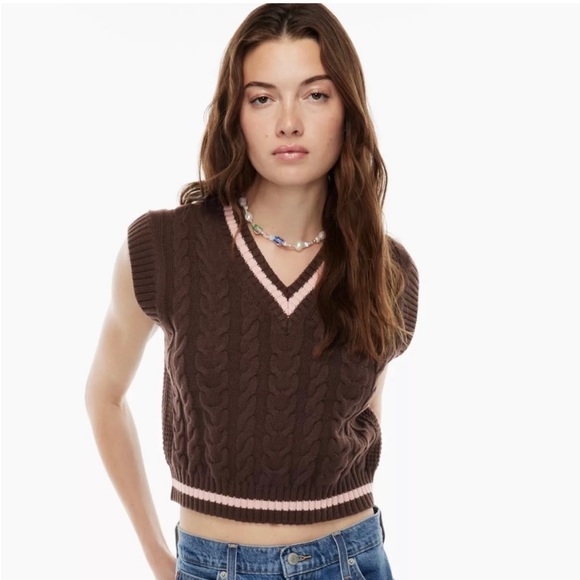 Sunday Best Aritzia Purple Knit Vest Size XXS - Picture 5 of 5